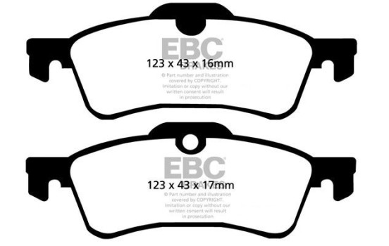 Brake pad set, disc brake DP1389 EBC