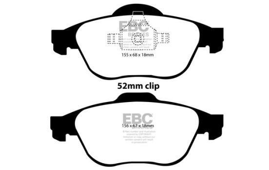Brake pad set, disc brake DP1394 EBC