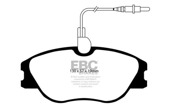 Brake pad set, disc brake DP1396 EBC