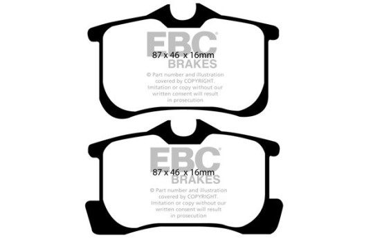 Brake pad set, disc brake DP1422 EBC