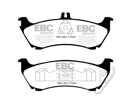 Brake pad set, disc brake DP1437 EBC