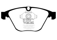 Brake pad set, disc brake DP1449 EBC
