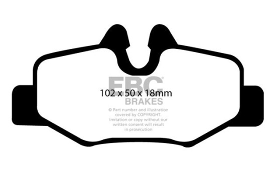 Brake pad set, disc brake DP1554 EBC