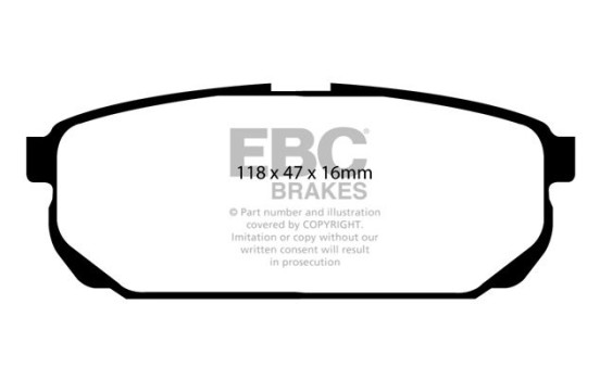Brake pad set, disc brake DP1559 EBC