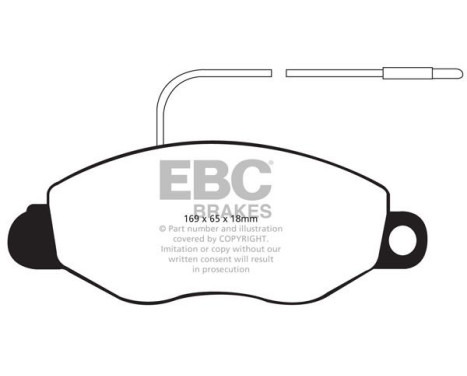Brake pad set, disc brake DP1570 EBC