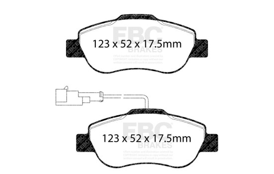 Brake pad set, disc brake DP15733 EBC, Image 3