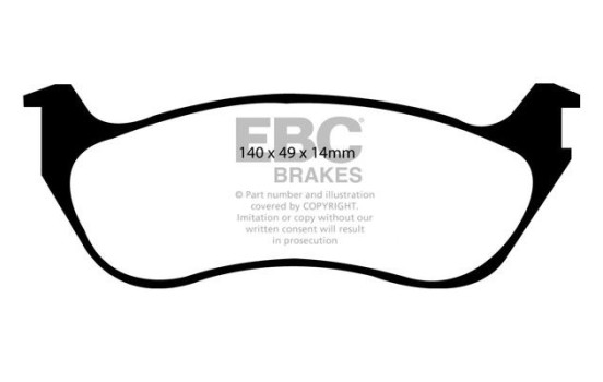 Brake pad set, disc brake DP1631 EBC