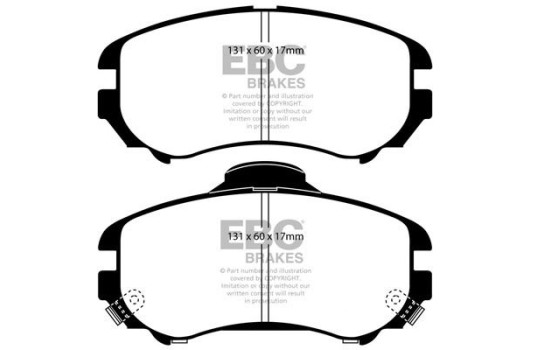 Brake pad set, disc brake DP1643 EBC