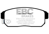 Brake pad set, disc brake DP1691 EBC