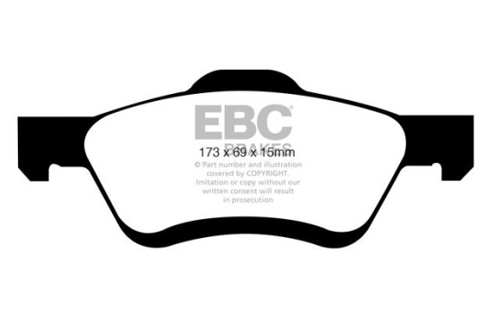 Brake pad set, disc brake DP1709 EBC