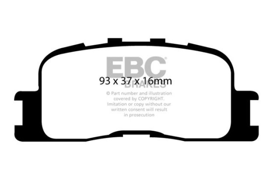 Brake pad set, disc brake DP1716 EBC
