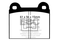 Brake pad set, disc brake DP174 EBC
