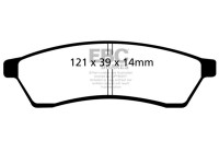 Brake pad set, disc brake DP1751 EBC
