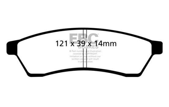 Brake pad set, disc brake DP1751 EBC