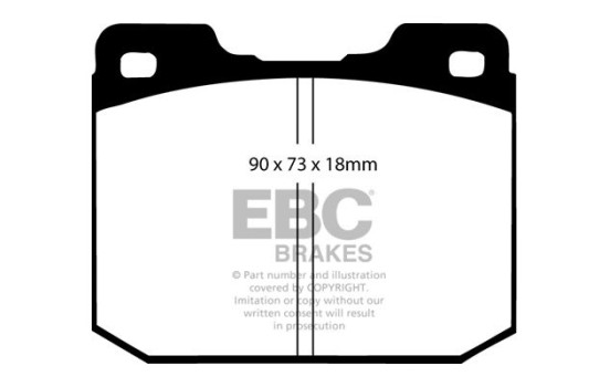 Brake pad set, disc brake DP1752 EBC