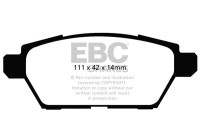 Brake pad set, disc brake DP1766 EBC