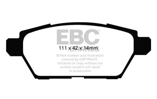 Brake pad set, disc brake DP1766 EBC