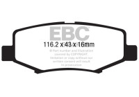 Brake pad set, disc brake DP1799 EBC