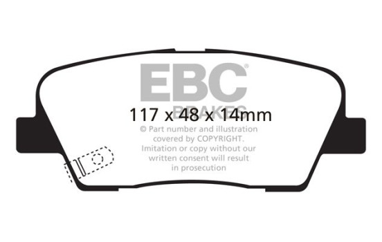 Brake pad set, disc brake DP1806 EBC