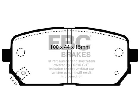 Brake pad set, disc brake DP1810 EBC