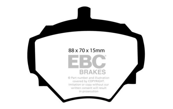 Brake pad set, disc brake DP182 EBC