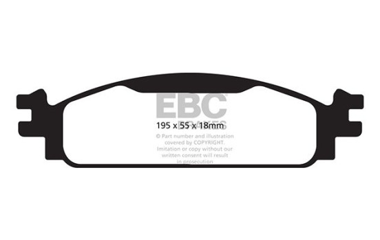 Brake pad set, disc brake DP1825 EBC