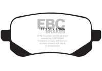 Brake pad set, disc brake DP1840 EBC