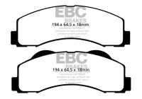 Brake pad set, disc brake DP1855 EBC