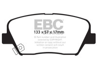 Brake pad set, disc brake DP1863 EBC