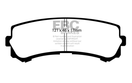 Brake pad set, disc brake DP1923 EBC