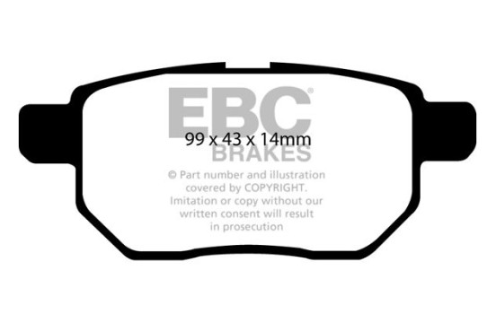 Brake pad set, disc brake DP1947 EBC