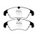 Brake pad set, disc brake DP1986 EBC