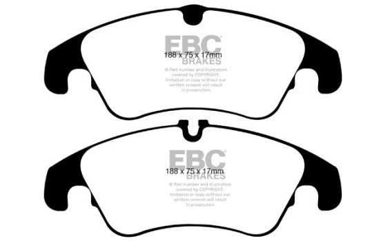 Brake pad set, disc brake DP1986 EBC