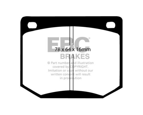 Brake pad set, disc brake DP216 EBC