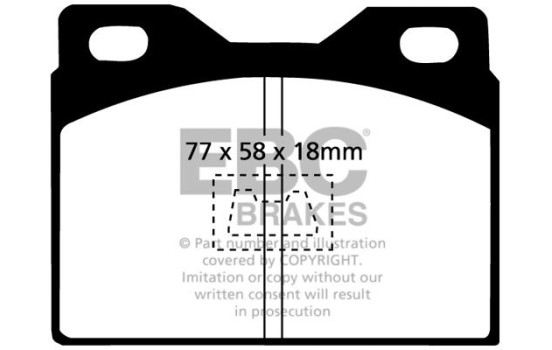 Brake pad set, disc brake DP2202 EBC