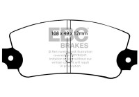 Brake pad set, disc brake DP231 EBC