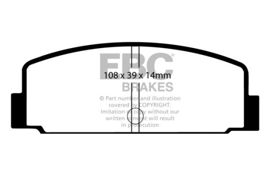 Brake pad set, disc brake DP290 EBC