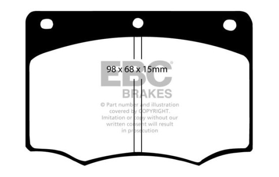 Brake pad set, disc brake DP296 EBC