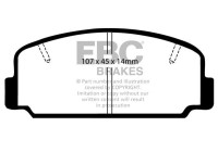 Brake pad set, disc brake DP323 EBC