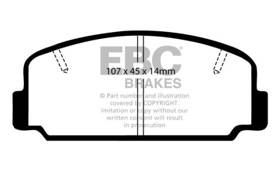 Brake pad set, disc brake DP323 EBC