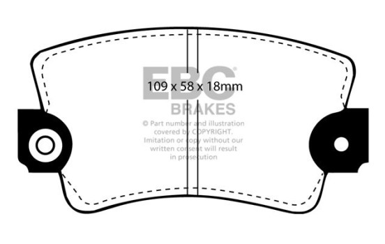 Brake pad set, disc brake DP324 EBC