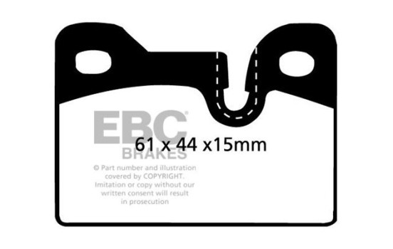 Brake pad set, disc brake DP342 EBC
