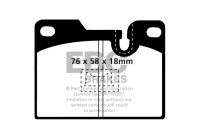 Brake pad set, disc brake DP346 EBC