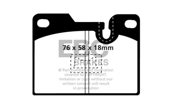 Brake pad set, disc brake DP346 EBC