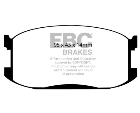 Brake pad set, disc brake DP387 EBC