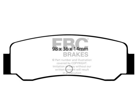 Brake pad set, disc brake DP392 EBC