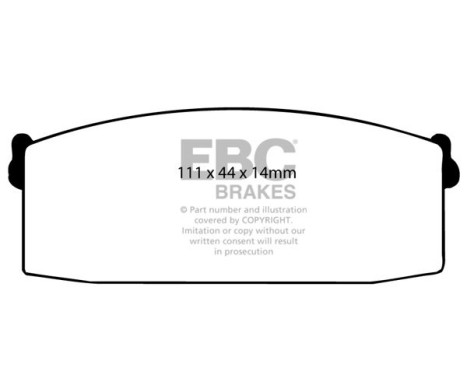 Brake pad set, disc brake DP418 EBC