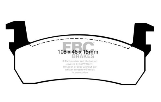 Brake pad set, disc brake DP484 EBC