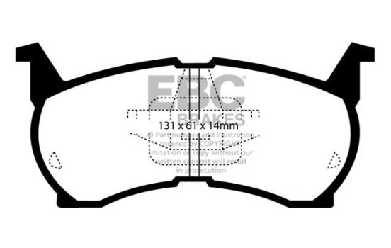 Brake pad set, disc brake DP490 EBC