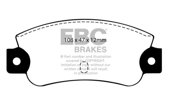 Brake pad set, disc brake DP501 EBC